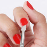 3 Piece Trimmer with Cuticle Pusher and Cutter for Fingernails and Toenails