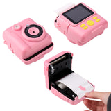 1080P Instant Print Camera for Kids Digital Video Camera with 32GB TF Card Christmas Birthday Present Pink
