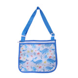 Beach Mesh Storage Bag Shell Collection Bag Beach Sand Toy Seashell Bag Dark Blue Whale
