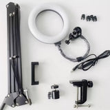 Ring Light with Overhead Camera Phone Mount for Video Recording and Zoom Meetings