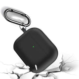 For Apple AirPods 3rd Generation Silicone Protective Case Cover with Cleaner Kit and Keychain Black