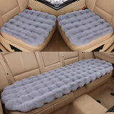 3Pcs Faux Sheepskin Auto Seat Home Cushion Fur Pad Cover Warm Mat Grey