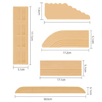 4Pcs Kit Threshold Bars Step Ramp Compatible with Ecovacs/Xiaomi/Cloud Whale Robot Vacuum Cleaner  Beige