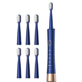 Electric Toothbrush for Adults – Sonic Toothbrush with 6 Brush Heads and Smart Timer Blue