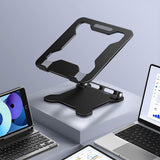 Adjustable Laptop Stand for Desk, Metal Foldable Laptop Riser Ventilated Cooling Lectern for Desk