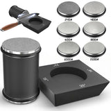 Four Angle Knife Sharpener Kit Rolling with 6 Diamond Discs Angle Guide  Black