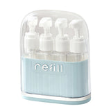 4-in-1 Travel Toiletry Cosmetic Bottle Set 4 Pieces 40ml Leak-Resistant Travel Dispenser Bottles for Carry-On Luggage Blue