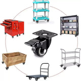4PCS 2 Inch Caster Wheels Heavy Duty Casters with Brake for Cart Workbench and Shelf