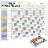 2027 Yearly Wall Calendar for Home Office and School Use Style 3