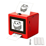 Thermal Mini Printer AI Voice Inkless Sticker with 2.4in Screen Red