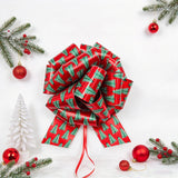 12 PCS Double Sided Printed Christmas Pull Ribbon Bows for Gift Wrapping