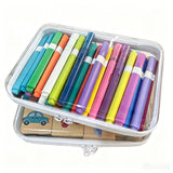 4PCS Large Clear Hard Shell Zipper Case Makeup Organizer & Toy Storage Bag for Travel Toiletries