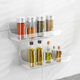 2Pcs No-Drill Acrylic Shower Caddy Wall Mount Storage Organizer Shelf