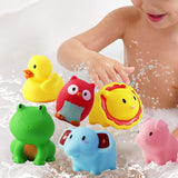 Baby Bath Toys Bathtub Toys with Fishing Net Floating Squirting Toys
