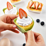 24-Pack Silicone Cupcake Baking Cups – Mixed Colors & 3 Shapes