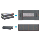 4Pcs Under Bed Storage Containers Storage Bins with Clear Lids for Clothes Blankets