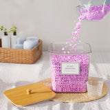4Pcs Laundry Storage Container with Airtight Wooden Lids For Laundry Room Khaki