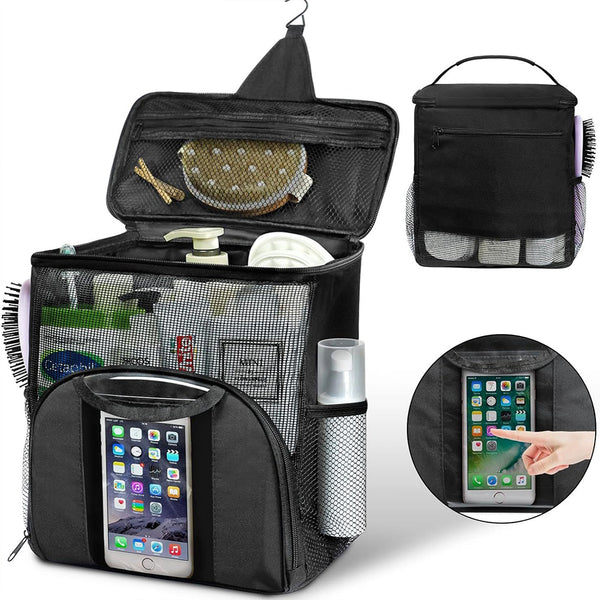 Large Capacity Hanging Toiletry Bag Portable Shower Caddy Dorm for Travel Camping Gym