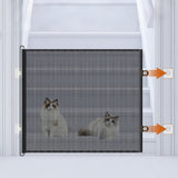 Retractable Mesh Pet Barrier Dog Gate Security Fence for Stairs Doorways Small
