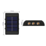 6 LED Solar Wall Light – Waterproof Outdoor Fence Light with Convex Lens Warm Light