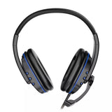 Wired Gaming Headset Head-Worn Headphone with Microphone for PS4 PS5 XBOX SWITCH Blue