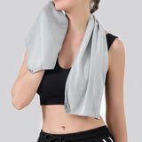6Pcs Instant Cooling Towel Outdoor Chilly Cool Towel for Cycling Jogging Gym Sports Light Grey