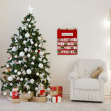 Christmas Advent Calendar Candy Bag Wall Hanging Storage Sack Xmas Decor with 24 Pockets