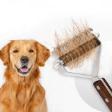 Large 2-Sided Undercoat Rake for Dogs & Cats Pet Grooming Dematting Brush