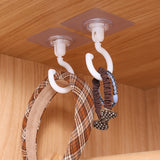 10 Pcs Adhesive Wall & Ceiling Decor Hook Heavy Duty No-Drill 360 Degree for Hanging Home White