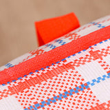 Large Stripe Storage Tote Bag Zipper Moving Bag Packing Supplies for Clothes Blanket Bedding Red