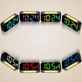 RGB LED Digital Alarm Clock with Night Light Adjustable Brightness and Volume for Heavy Sleepers