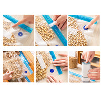 Electric Vacuum Sealer Set Handheld Vacuum Sealer with Reusable Vacuum Food Storage Bags and Sealing Clips
