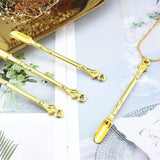 6Pcs Mini Powder Ladle Scoop Mini Spoon Spatula Metal Shovel Silver color Spoon Gold