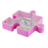6 Layer Puzzle Sorting Organizer Box Trays for 1000 Pieces Rose Red