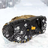 2 Pairs Ice Snow Anti Slip Spikes Grips Grippers Crampons Cleats For Hike Shoes Boot