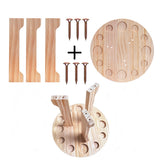 360 Rotating Wooden Fishing Rod Rack Floor Stand Holds 12 Rods