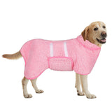 Dog Bathrobe Quick Drying Super Absorbent Pet Robes for Small Medium Large Dogs Pink