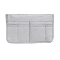 Multi-Pocket Handbag Insert Liner Tote Travel Makeup Purse Pouch Organiser Grey