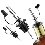 12Pcs Liquor Pour Spout With Dust Caps - Bottle Pourers for Alcohol Silver