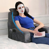 Adjustable Detachable Backrest Reading Pillow for Bed Sitting Gray