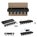 Key Holder Wall Mount Adhesive Key Hooks for Wallet House Accessories Black