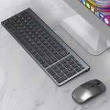 3 Modes Rechargeable Wireless Keyboard and Mouse Combo for Laptop PC Tablet