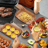 100 PCS Square Air Fryer Paper Liners for 5 to 8Qt Baskets