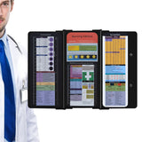 Foldable Nursing Clipboard  Edition Cheat Chart Clip Board Profile Clip with Pen Holder for Student Nurse Doctor