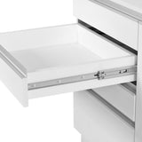 2 Pcs 3-Section Drawer Slides Stainless Steel Full Extension