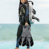 Diving Snorkel Set Mask Fin Snorkeling Gear One Size Panoramic View Mask Kit