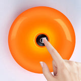 Rechargeable Donut Lamp for Table and Wall with Touch Dimmer Orange
