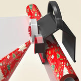 2-Pack Wrapping Paper Cutter & Tape Dispenser – Dual-Use for Holiday Gift Wrap