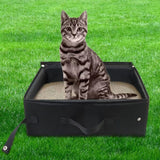 Portable Foldable Cat Travel Litter Box – Waterproof & Easy to Clean Black