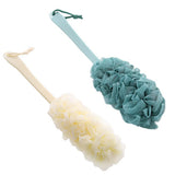 2Pcs Long Handle Scrub Brush for Shower with Loofah on a Stick for Back Use Style 1